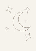 Moon & Stars Nursery Wall Art | Neutral Printable Nursery Decor