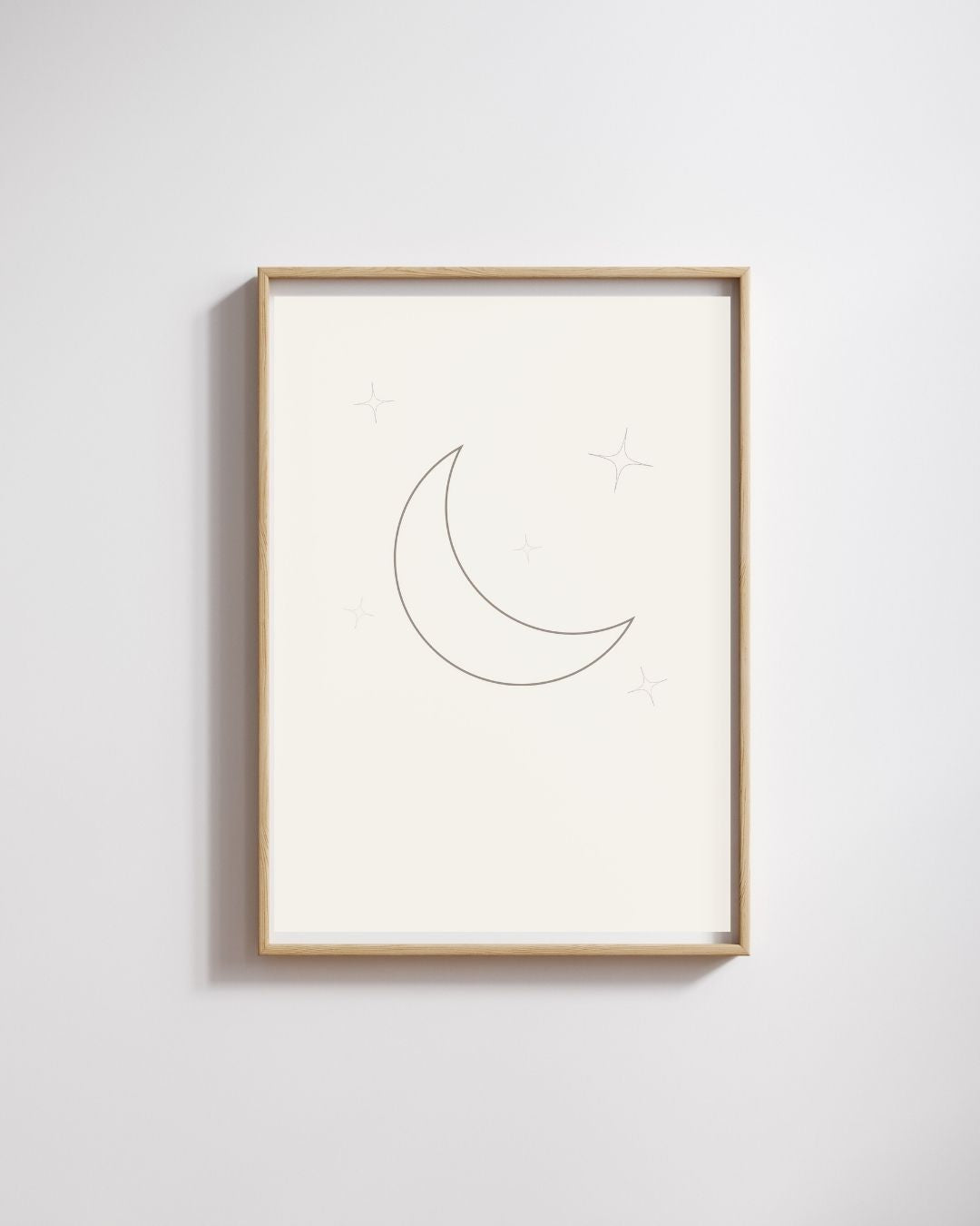 Moon & Stars Nursery Wall Art | Neutral Printable Nursery Decor