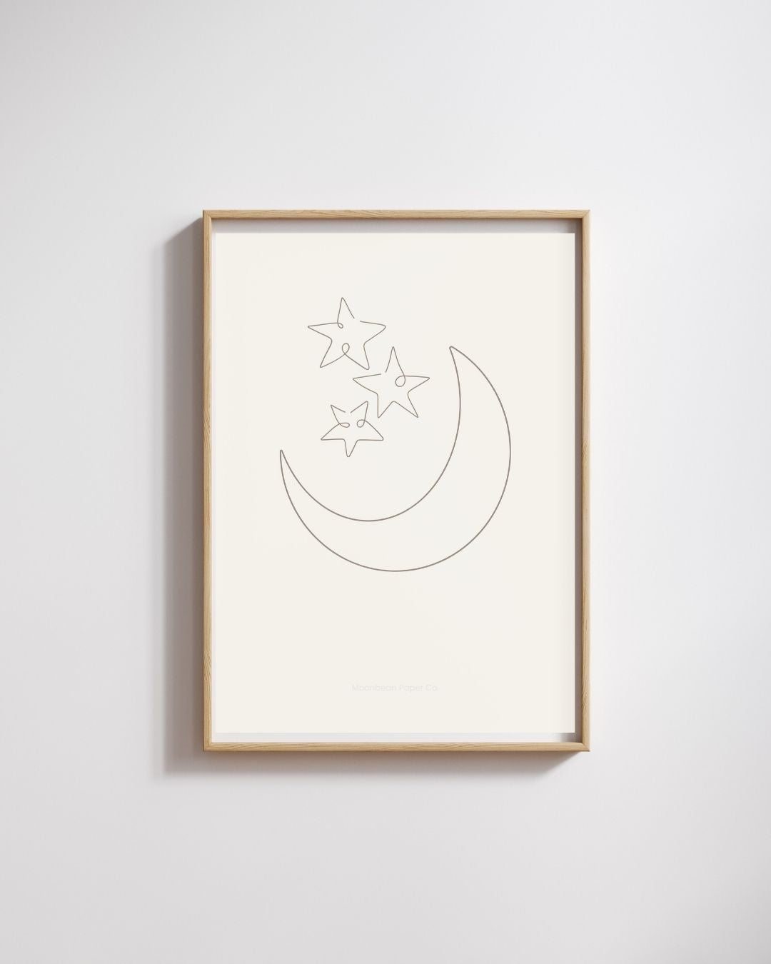 Moon & Stars Nursery Wall Art | Neutral Printable Nursery Decor